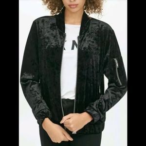 DKNY Black Velvet Jacket Size XL
